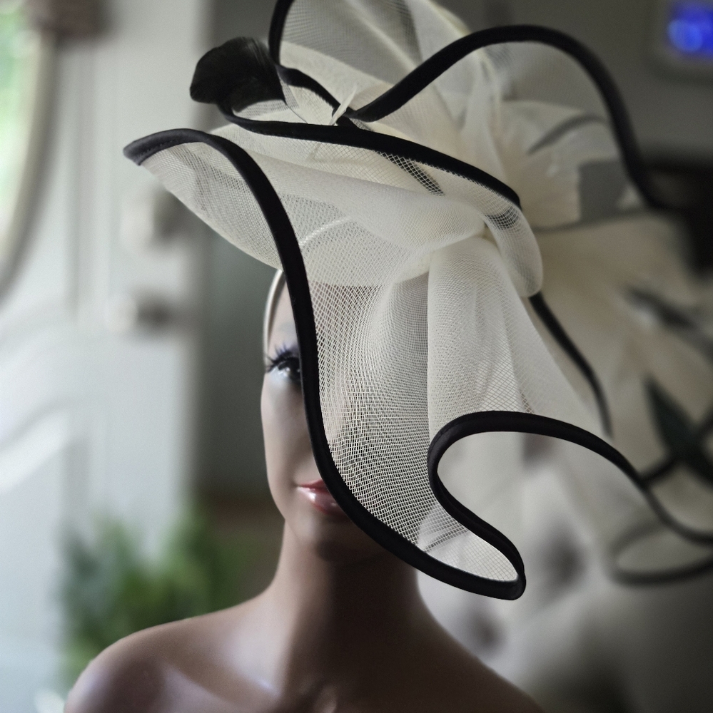 Elegant Black and White Women's Hat